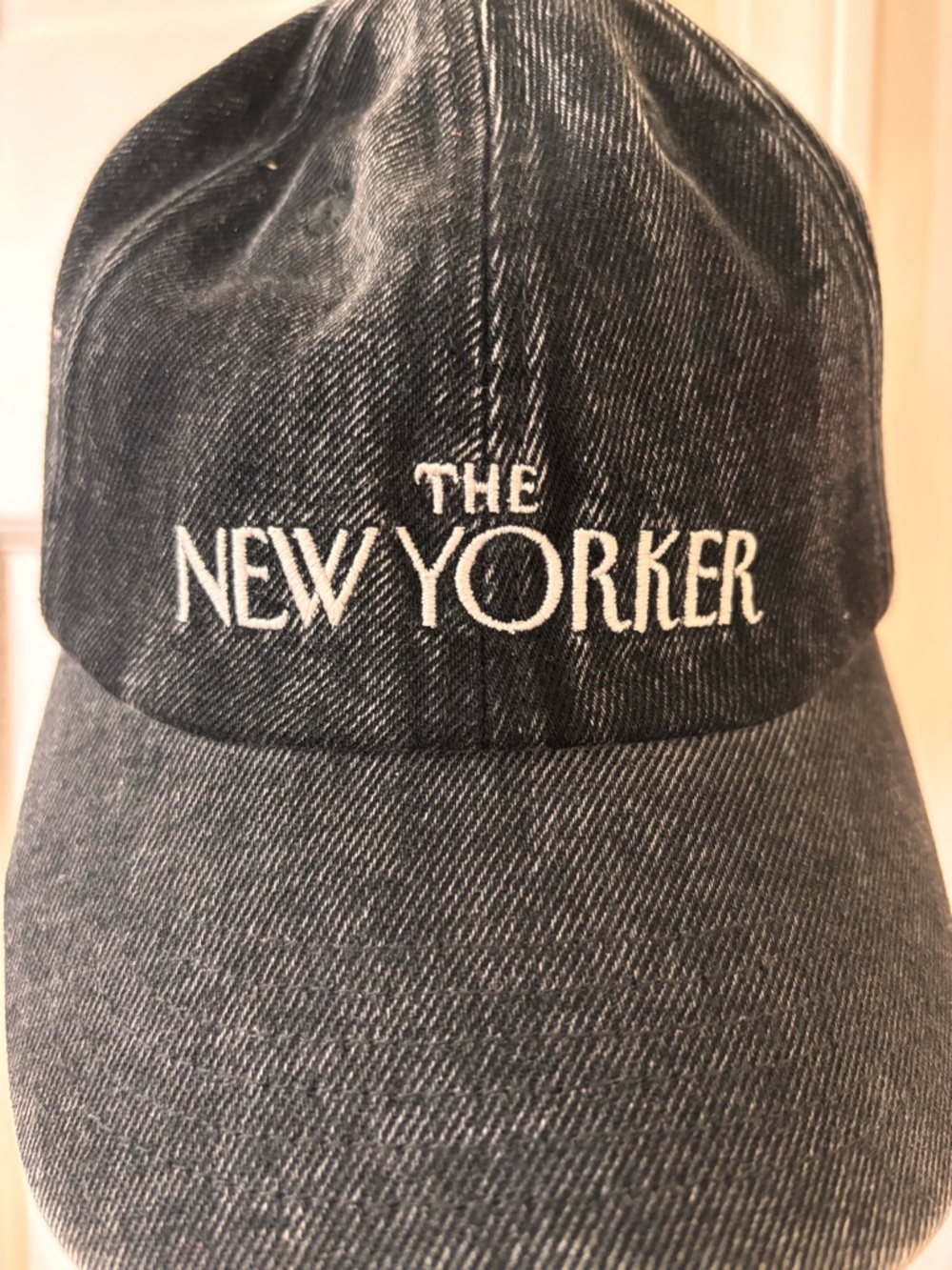 J. Crew Black Denim 'The New Yorker' Embroidered Baseball Cap